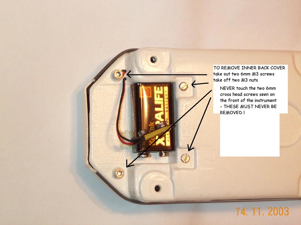 Showing screws and nuts of Lindsay Ruddock vario